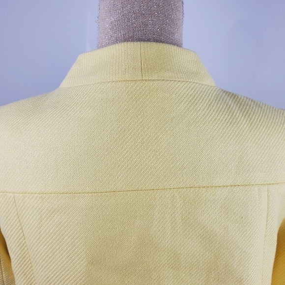 TALBOTS women blazer size 10P yellow 100% linen - Picture 11 of 16